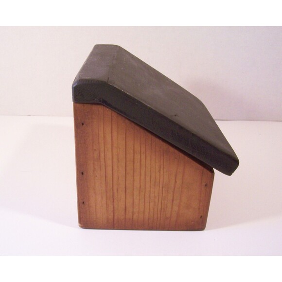 Vintage Recipe Card File Box 70s Hinged Lid Country Farmhouse - Picture 3 of 5